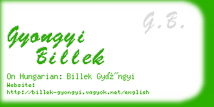 gyongyi billek business card